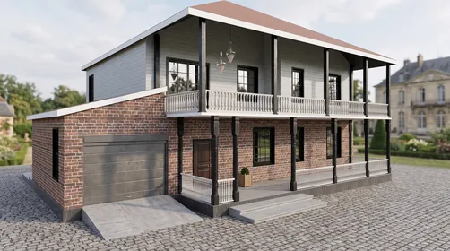 Veranda, balconies and roof