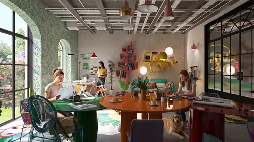 A Vibrant Workspace