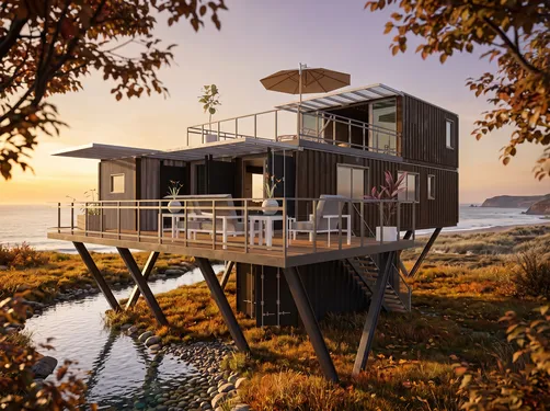 Arquitectura elevada en diálogo con el paisaje