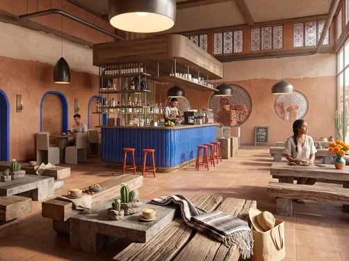 Café & Lounge 🌵Red-Rock-Cave: A Slice of Mexico