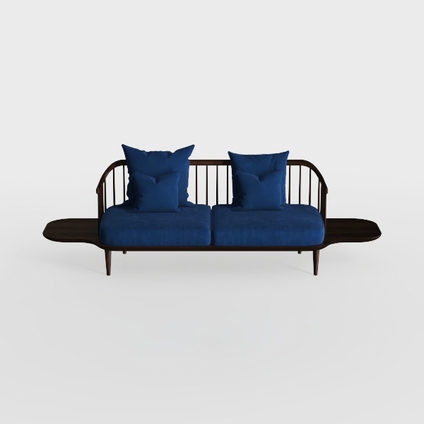 two seat sofa-Klein Blue