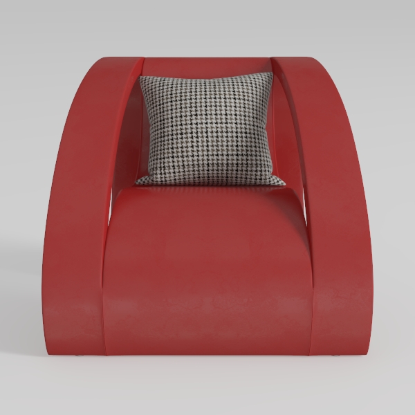 single sofa-Red & Black