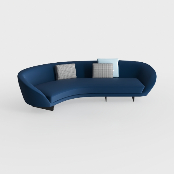 three seat sofa-Klein Blue