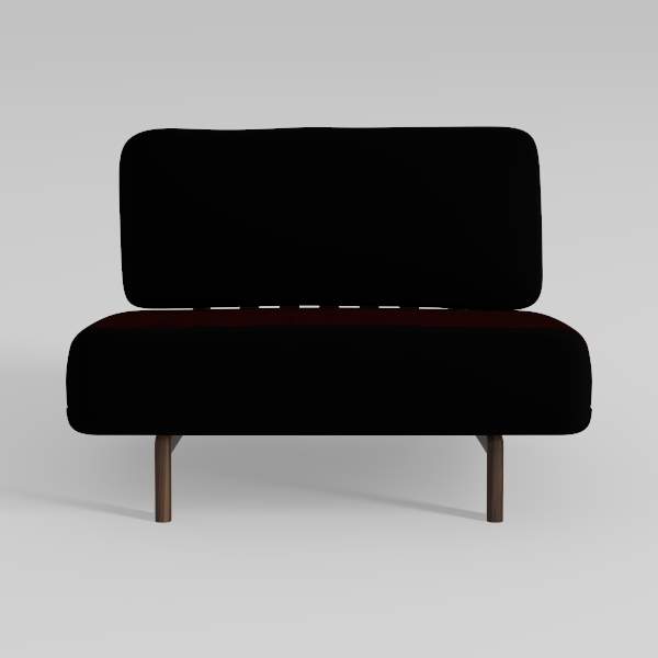 single sofa-Red & Black