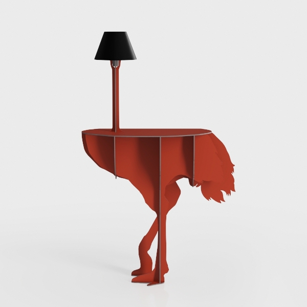 side table-Red & Black