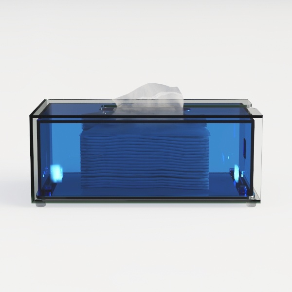 tissue box-Klein Blue