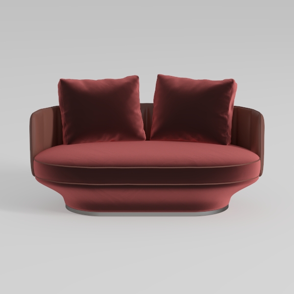 sofa-Red & Black