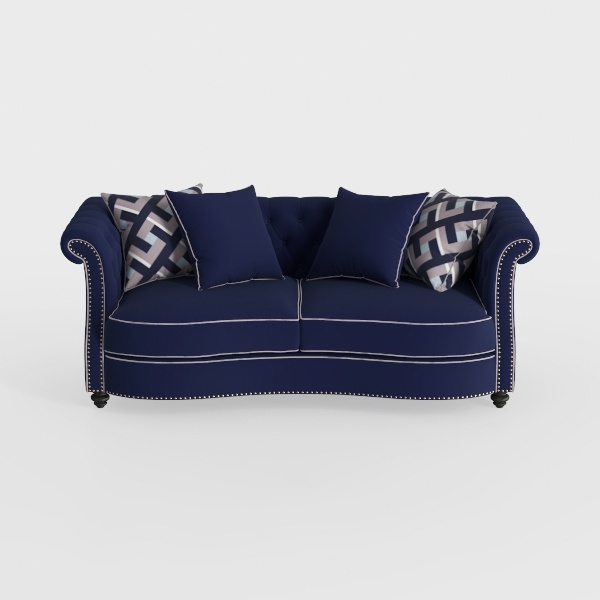 two seat sofa-Klein Blue